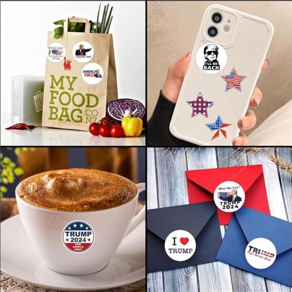 2024 Donald Trump Stickers Roll 500Pcs Funny Presidential Election USA Decals‎ - Picture 6 of 7